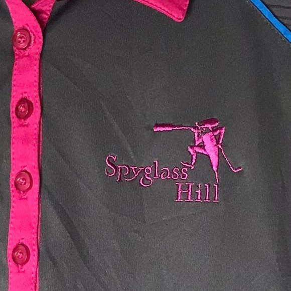 Women's Large Callaway Spyglass Hill Golf Shirt Polo Opti-dri Colourful Shirt - Picture 4 of 10